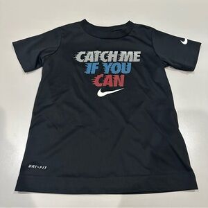 Nike Dri-Fit Boys T Shirt Gray Size 4T  Excellent Condition! Catch Me If You Can